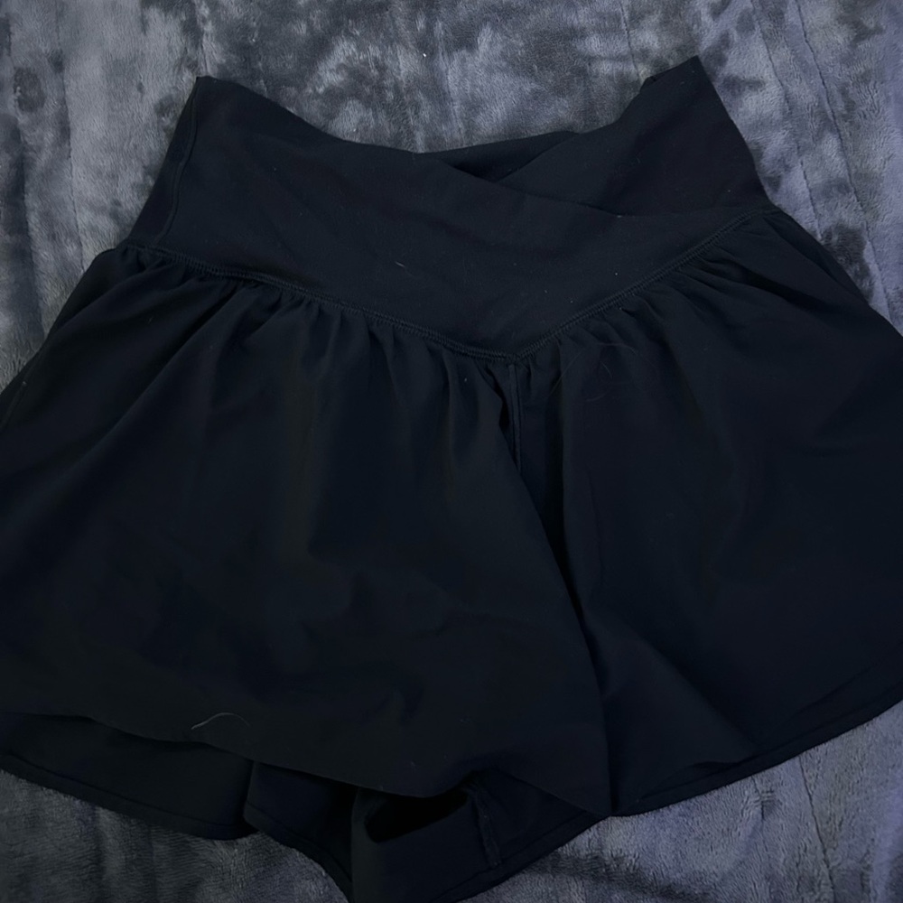 Black Aerie Crossover Shorts - M